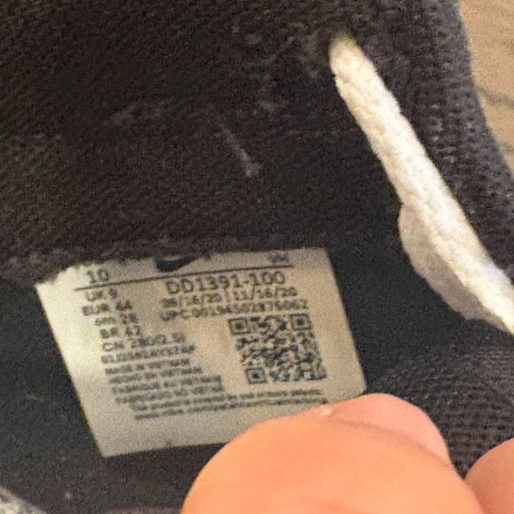 Nike Dunk Low Retro White Black 'Panda' - Lace Swap - Men's Size: 10 - Picture 4 of 7